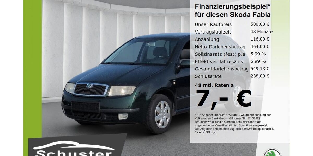Skoda Fabia 213.981 km 580 &euro; Ruhstorf 94099