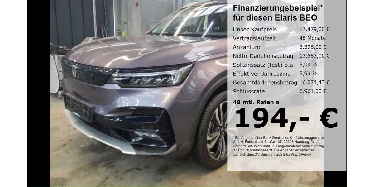 Elaris Andere 19.639 km 16.979 &euro; Ruhstorf 94099
