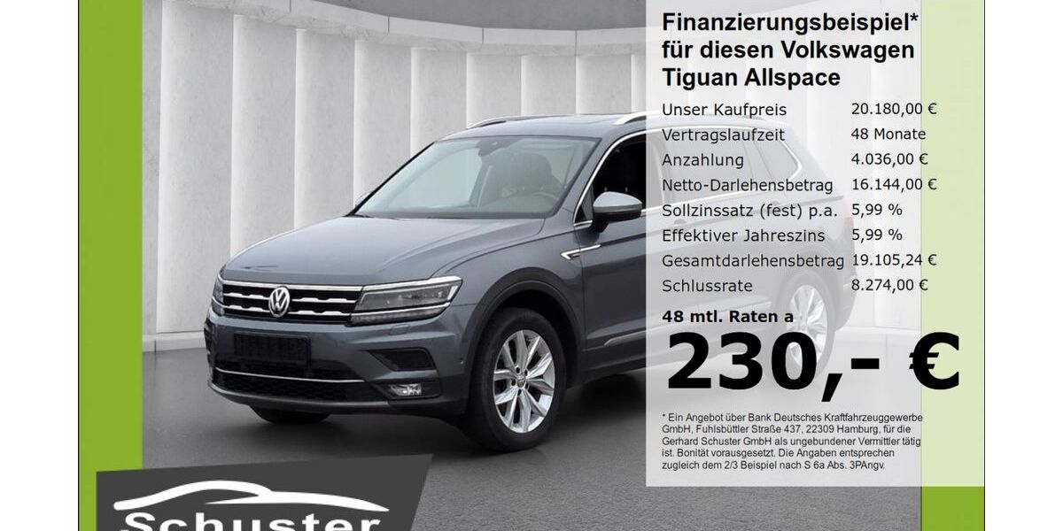 VW Tiguan Allspace 202.360 km 20.180 &euro; Ruhstorf 94099