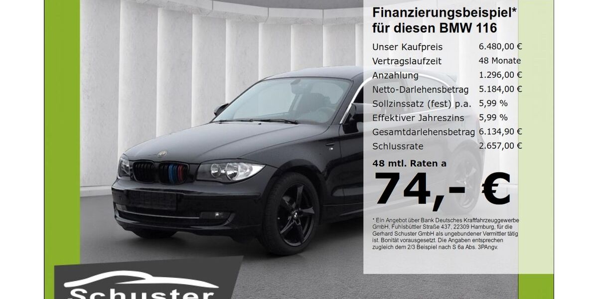 BMW 116 75.298 km 6.480 &euro; Ruhstorf 94099