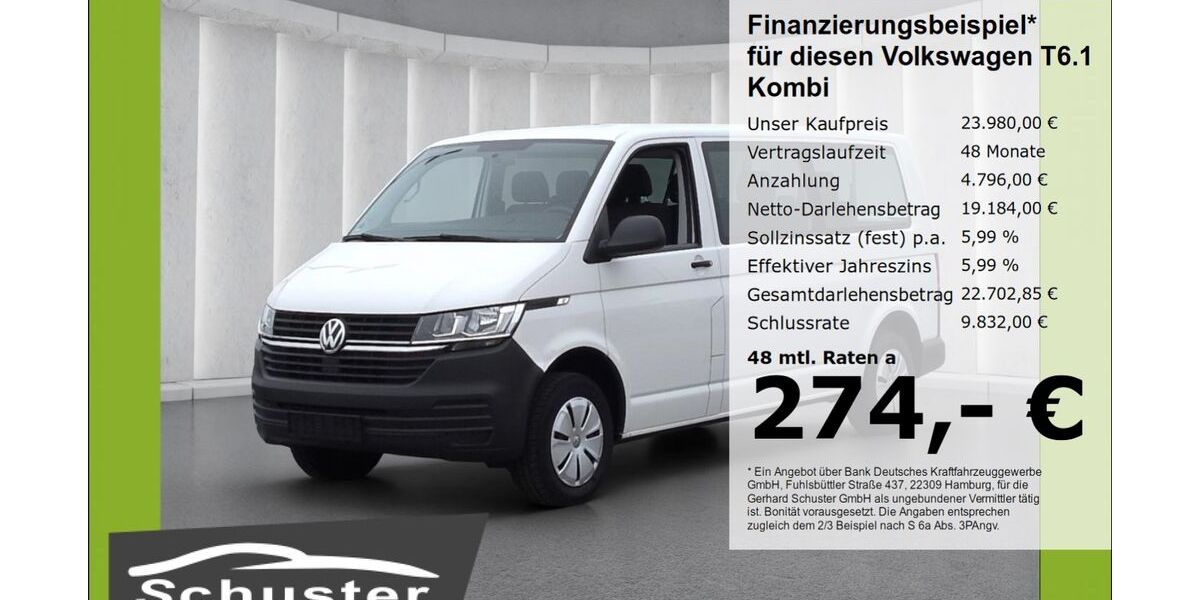 VW T6 Kombi 120.764 km 23.480 &euro; Ruhstorf 94099