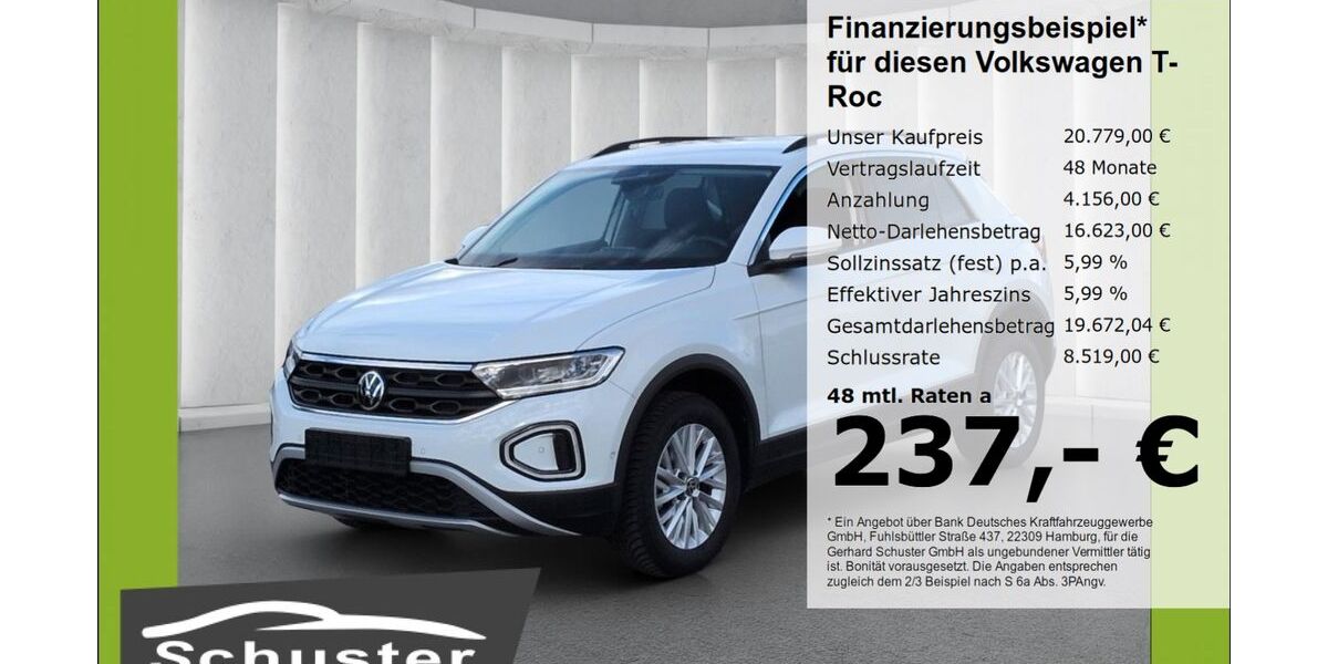 VW T-Roc 24.390 km 20.279 &euro; Ruhstorf 94099